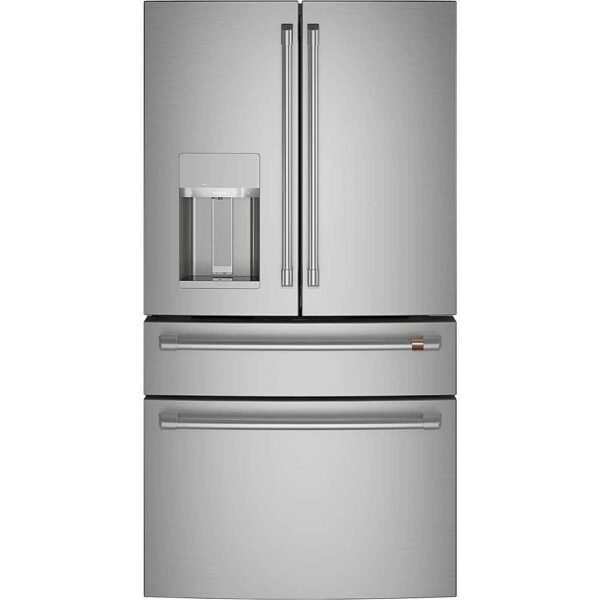 Café 27.6 Cu. Ft. 4-Door French Door Smart Refrigerator Customizable Brushed Stainless Steel from Kings Outlet