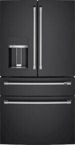 Café 27.6 Cu. Ft. 4-Door French Door Smart Refrigerator Convertible Temperature Drawer Matte Black from Kings Outlet