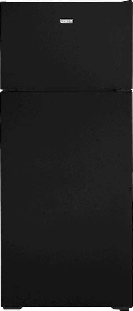 Hotpoint 17.5 Cu. Ft. Top-Freezer Refrigerator LED Interior Lighting Black from Kings Outlet
