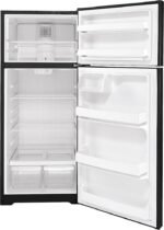 Hotpoint 17.5 Cu. Ft. Top-Freezer Refrigerator LED Interior Lighting Black from Kings Outlet
