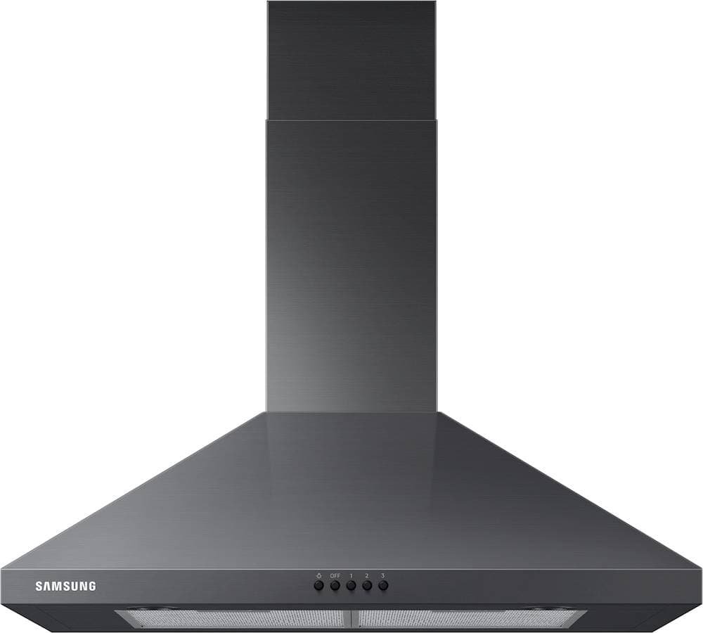 Samsung 30 inches Externally Vented Recirculating Wall Range Hood Black Stainless Steel from Kings Outlet