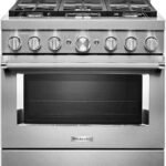 KitchenAid Commercial-Style 5.1 Cu. Ft. Slide-In Gas True Convection Range Self-Cleaning Stainless Steel from Kings Outlet
