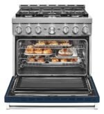 KitchenAid Commercial-Style 5.1 Cu. Ft. Slide-In Gas True Convection Range Self-Cleaning Ink Blue from Kings Outlet