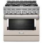 KitchenAid Commercial-Style 5.1 Cu. Ft. Slide-In Gas True Convection Range Self-Cleaning Milkshake from Kings Outlet