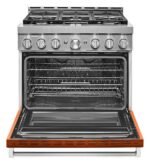 KitchenAid Commercial-Style 5.1 Cu. Ft. Slide-In Gas True Convection Range Self-Cleaning Scorched Orange from Kings Outlet