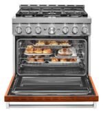 KitchenAid Commercial-Style 5.1 Cu. Ft. Slide-In Gas True Convection Range Self-Cleaning Scorched Orange from Kings Outlet