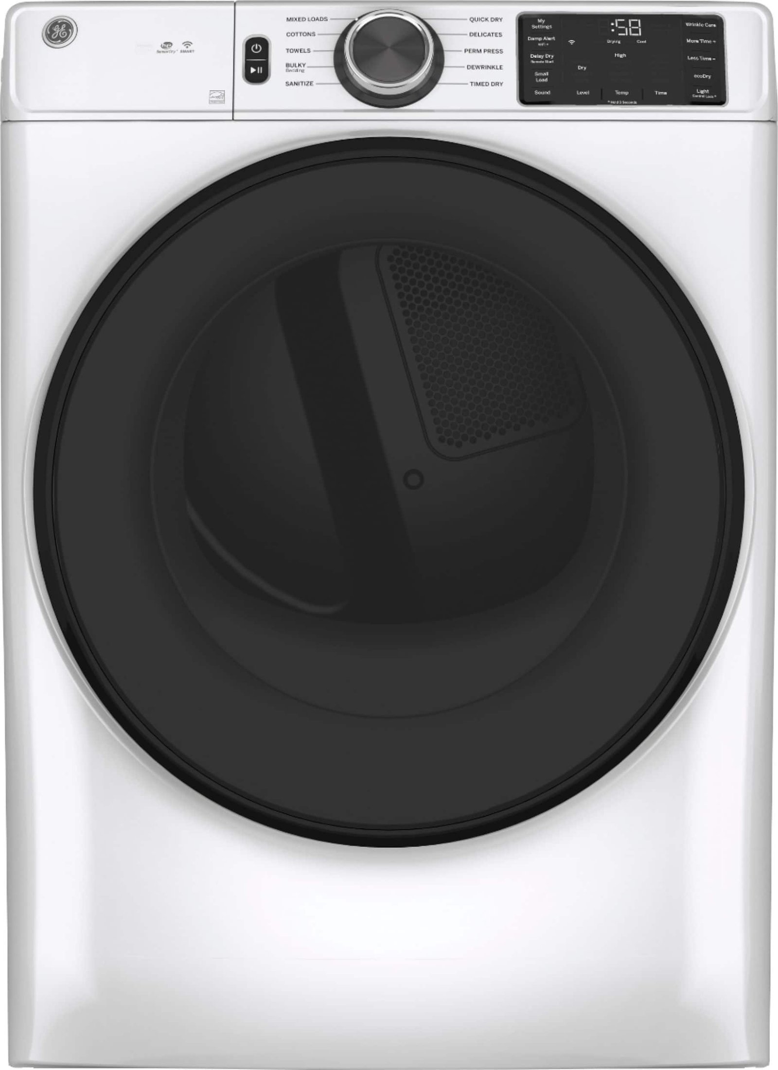 Kings Outlet GE 7.8 Cu. Ft. Stackable Smart 10-Cycle Gas Dryer White GE 7.8 Cu. Ft. Stackable Smart 10-Cycle Gas Dryer White from Kings Outlet