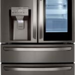 LG 22.5 Cu. Ft. 4-Door French Door-in-Door Counter-Depth Smart Refrigerator Craft Ice Black Stainless from Kings Outlet