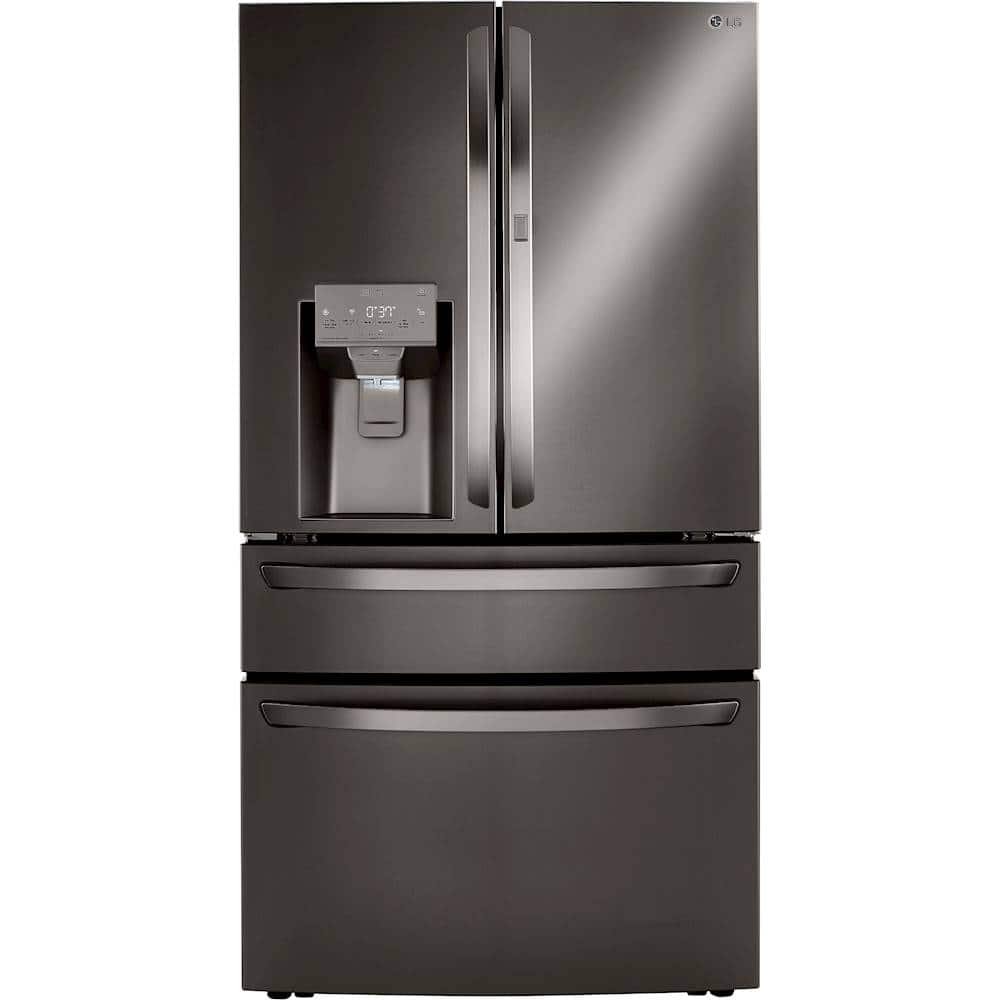 LG 29.5 Cu. Ft. 4-Door French Door-in-Door Smart Refrigerator Craft Ice Black Stainless Steel from Kings Outlet