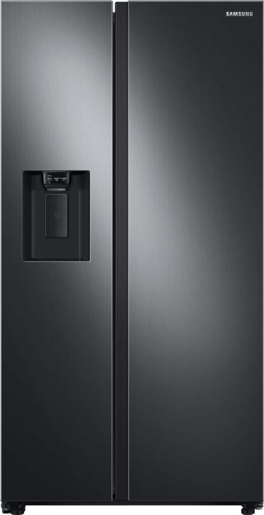 Samsung 27.4 cu. ft. Side-by-Side Refrigerator Large Capacity Black Stainless Steel from Kings Outlet
