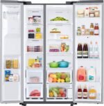 Samsung 26.7 cu. ft. Side-by-Side Smart Refrigerator 21.5" Touch-Screen Family Hub Stainless Steel from Kings Outlet