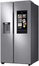 Samsung 26.7 cu. ft. Side-by-Side Smart Refrigerator 21.5" Touch-Screen Family Hub Stainless Steel from Kings Outlet