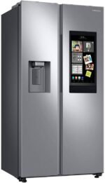 Samsung 21.5 cu. ft. Side-by-Side Counter Depth Smart Refrigerator 21.5" Touch-Screen Family Hub Stainless from Kings Outlet