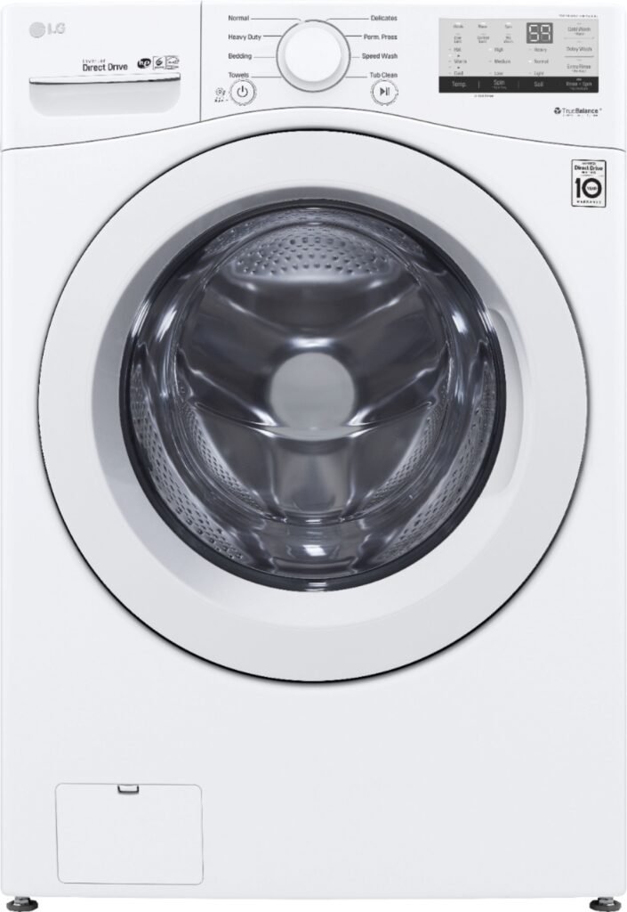 LG 4.5 Cu. Ft. High Efficiency Stackable Front Load Washer 6Motion Technology White from Kings Outlet