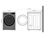 LG 2.4 Cu. Ft. High-Efficiency Smart Front Load Washer Electric Dryer Combo Steam Sensor from Kings Outlet