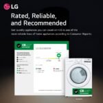 LG 7.4 Cu. Ft. Stackable Electric Dryer FlowSense White from Kings Outlet