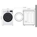 LG 2.4 Cu. Ft. High-Efficiency Smart Front Load Washer Electric Dryer Combo Steam Sensor from Kings Outlet