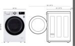 LG 2.4 Cu. Ft. High-Efficiency Stackable Smart Front Load Washer Steam Built-In Intelligence White from Kings Outlet