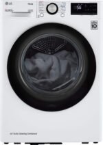 LG 4.2 Cu. Ft. Stackable Smart Electric Dryer Dual Inverter HeatPump White from Kings Outlet