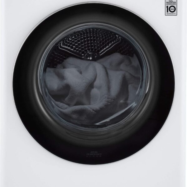 LG 4.2 Cu. Ft. Stackable Smart Electric Dryer Dual Inverter HeatPump White from Kings Outlet