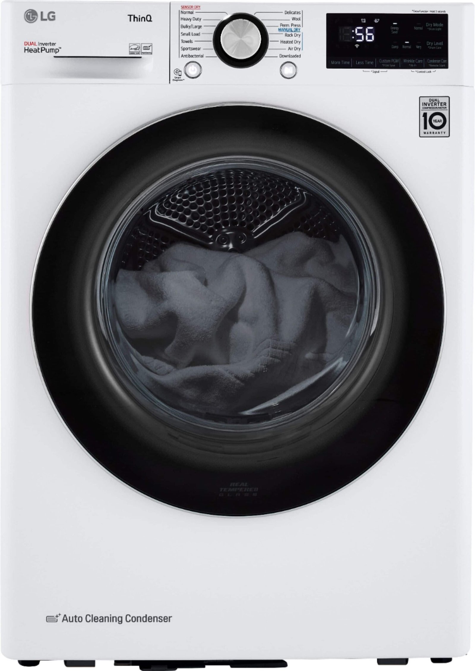 Kings Outlet LG 4.2 Cu. Ft. Stackable Smart Electric Dryer Dual Inverter HeatPump White LG 4.2 Cu. Ft. Stackable Smart Electric Dryer Dual Inverter HeatPump White from Kings Outlet