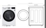 LG 4.2 Cu. Ft. Stackable Smart Electric Dryer Dual Inverter HeatPump White from Kings Outlet