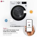LG 4.2 Cu. Ft. Stackable Smart Electric Dryer Dual Inverter HeatPump White from Kings Outlet