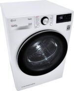 LG 4.2 Cu. Ft. Stackable Smart Electric Dryer Dual Inverter HeatPump White from Kings Outlet
