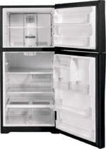 GE 21.9 Cu. Ft. Top-Freezer Refrigerator Garage Ready Performance Black from Kings Outlet