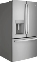 GE 27.7 Cu. Ft. French Door Refrigerator Space Saving Ice Maker Stainless Steel from Kings Outlet