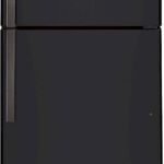 GE 21.9 Cu. Ft. Top-Freezer Refrigerator Garage Ready Performance from 38-110 Degrees Fahrenheit Black from Kings Outlet