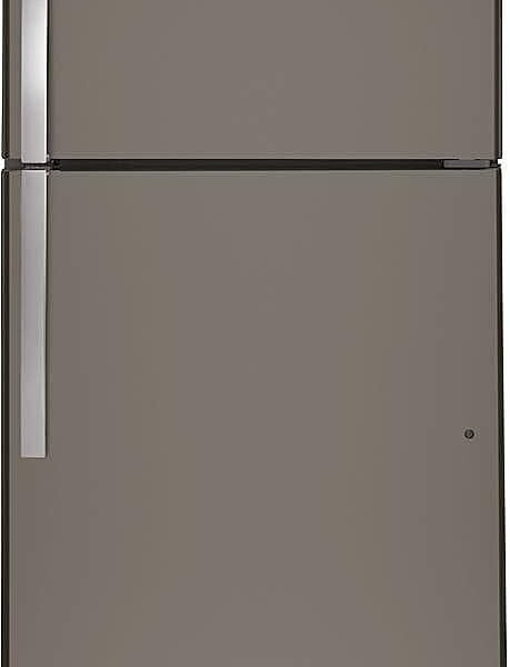 GE 21.9 Cu. Ft. Top-Freezer Refrigerator Garage Ready Performance Slate from Kings Outlet