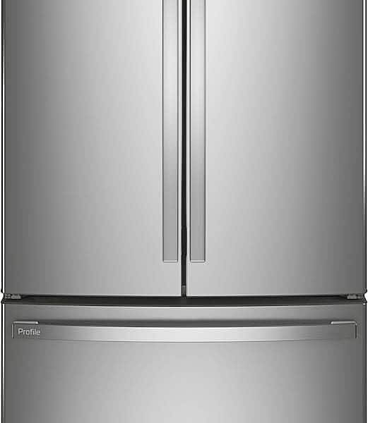 GE Profile 23.1 Cu. Ft. French Door Counter-Depth Refrigerator Internal Water Dispenser Stainless Steel from Kings Outlet