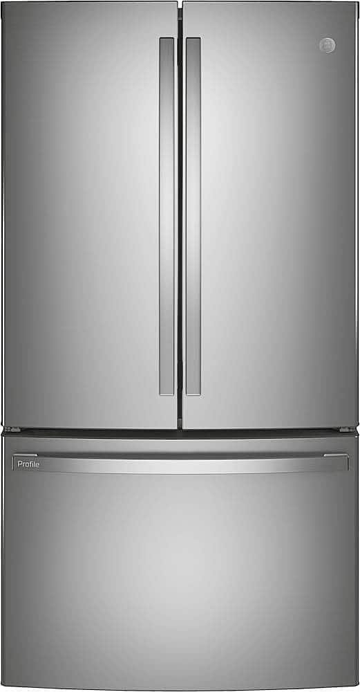 GE Profile 23.1 Cu. Ft. French Door Counter-Depth Refrigerator Internal Water Dispenser Stainless Steel from Kings Outlet