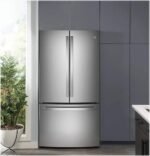 GE Profile 23.1 Cu. Ft. French Door Counter-Depth Refrigerator Internal Water Dispenser Stainless Steel from Kings Outlet