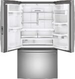 GE Profile 23.1 Cu. Ft. French Door Counter-Depth Refrigerator Internal Water Dispenser Stainless Steel from Kings Outlet