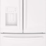 GE 25.6 Cu. Ft. French Door Refrigerator Space-Saving Ice Maker High Gloss White from Kings Outlet