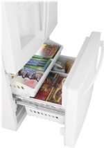 GE 25.6 Cu. Ft. French Door Refrigerator Space-Saving Ice Maker High Gloss White from Kings Outlet