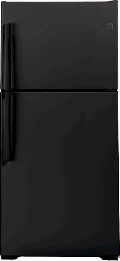 GE 19.2 Cu. Ft. Top-Freezer Refrigerator Garage Ready Performance Black from Kings Outlet