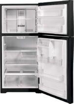 GE 19.2 Cu. Ft. Top-Freezer Refrigerator Garage Ready Performance Black from Kings Outlet