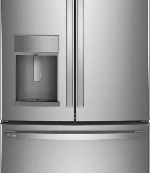GE Profile 22.1 Cu. Ft. French Door Counter-Depth Refrigerator Hands-Free AutoFill Stainless Steel from Kings Outlet