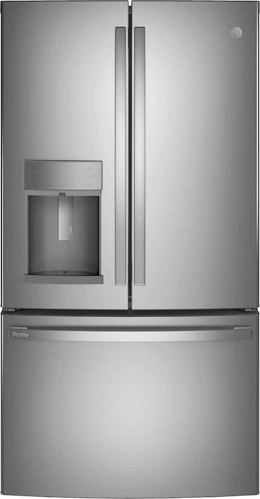 GE Profile 22.1 Cu. Ft. French Door Counter-Depth Refrigerator Hands-Free AutoFill Stainless Steel from Kings Outlet