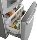 GE Profile 22.1 Cu. Ft. French Door Counter-Depth Refrigerator Hands-Free AutoFill Stainless Steel from Kings Outlet
