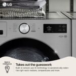 LG 5.0 Cu. Ft. High-Efficiency Stackable Smart Front Load Washer Steam TurboWash 360 Graphite from Kings Outlet
