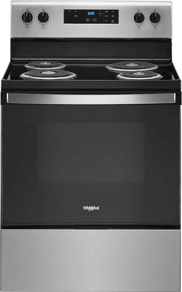 Whirlpool 4.8 Cu. Ft. Freestanding Electric Range Keep Warm Setting Stainless Steel from Kings Outlet