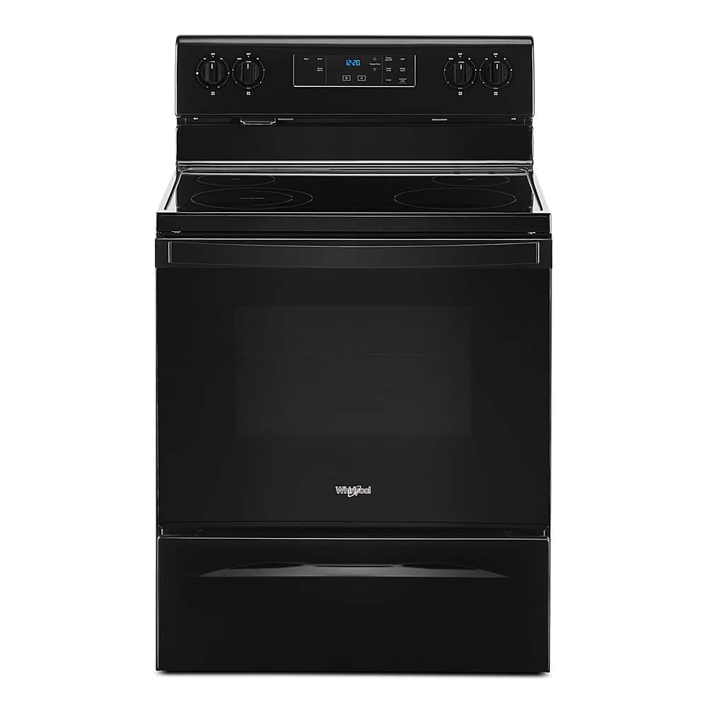 Whirlpool 5.3 Cu. Ft. Freestanding Electric Range Keep Warm Setting Black from Kings Outlet