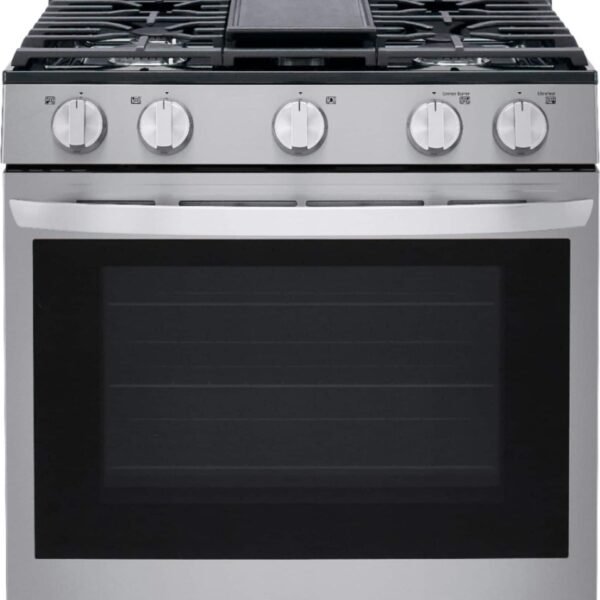 LG 5.8 Cu. Ft. Smart Freestanding Gas True Convection Range EasyClean InstaView Stainless Steel from Kings Outlet