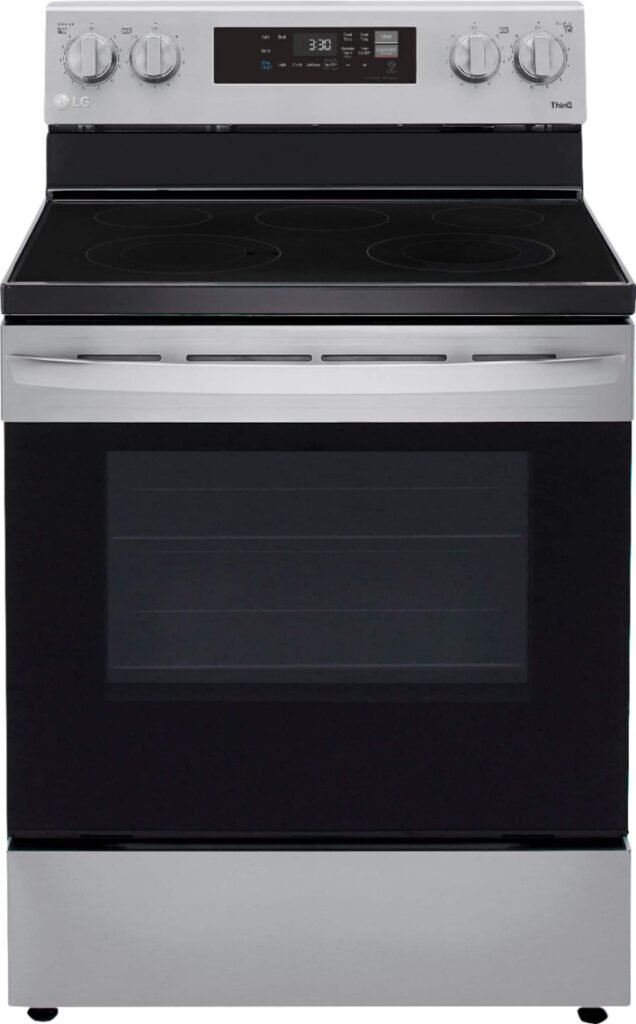 LG 6.3 Cu. Ft. Smart Freestanding Electric Range EasyClean WideView Window Stainless Steel from Kings Outlet