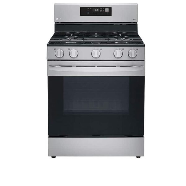 LG 5.8 Cu. Ft. Smart Freestanding Gas Range EasyClean WideView Window Stainless Steel from Kings Outlet