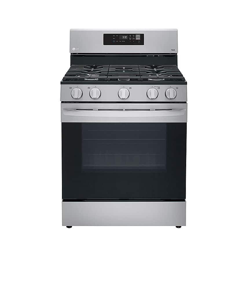 LG 5.8 Cu. Ft. Smart Freestanding Gas Range EasyClean WideView Window Stainless Steel from Kings Outlet